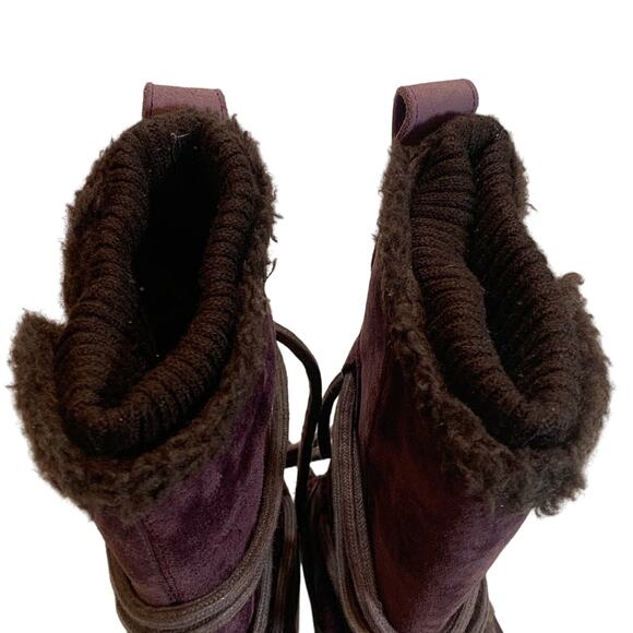 Cushe women’s Winter leather plum color waterproof faux fur lined boots size 6 - Picture 6 of 13